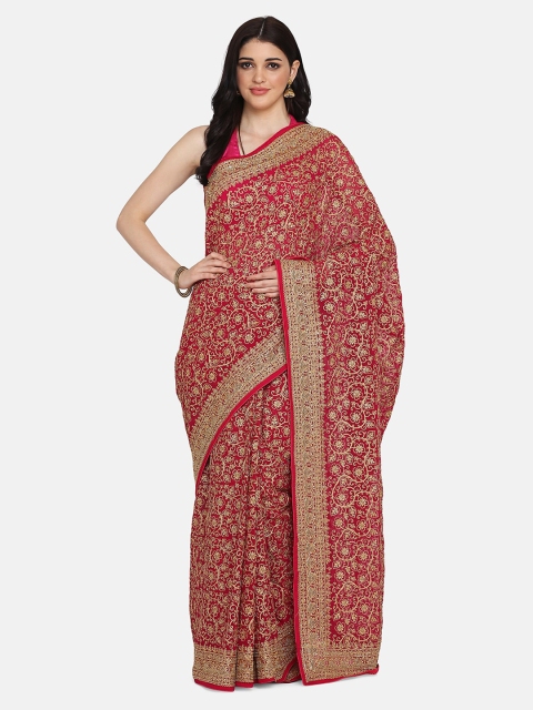 

BOMBAY SELECTIONS Pink Embroidered Saree