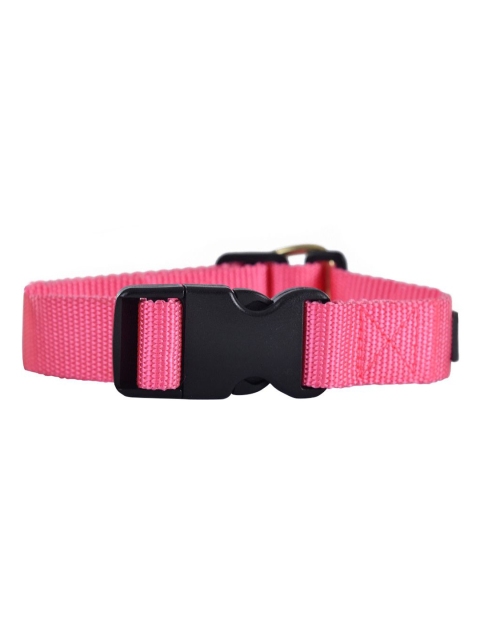 

Heads Up For Tails Pink Solid Classic Nylon Dog Collar