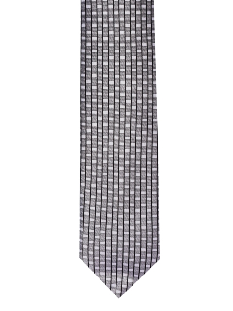 

BuckleUp Grey Woven Design Broad Tie