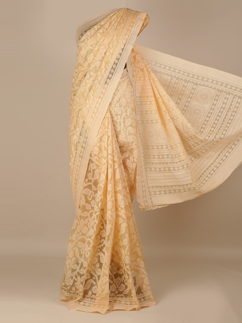 

Pothys Beige Woven Design Jute Silk Saree