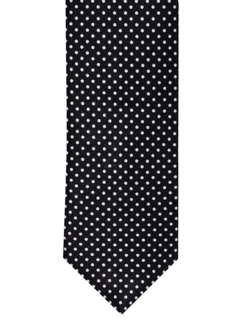 

BuckleUp Men Black & White Printed Broad Tie