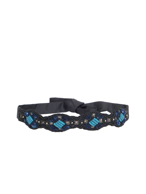 

Diwaah Women Black & Blue Embellished Belt