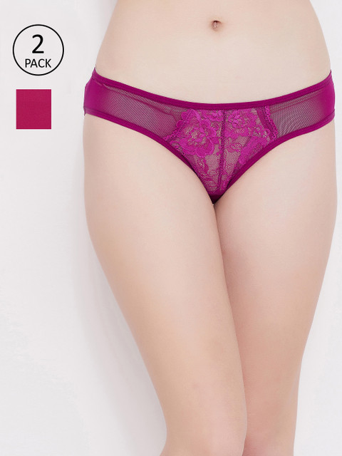 

Clovia Women Pack Of 2 Assorted Sustainable Bikini Briefs COMPNC847S