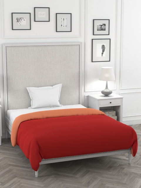 

STELLAR HOME Red Solid AC Room 120 GSM Single Bed Comforter
