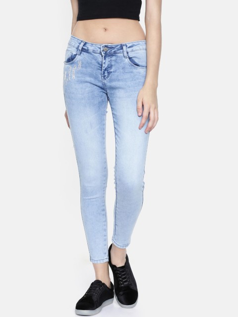 

ZHEIA Women Blue Skinny Fit Mid-Rise Clean Look Jeans