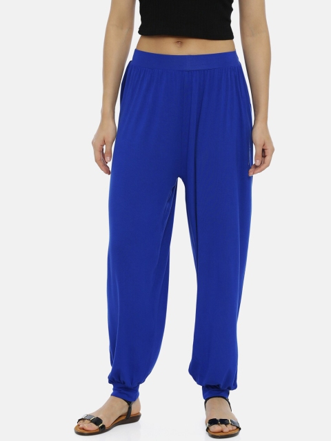 

Bitz Women Blue Solid Loose-Fit Harem Pants