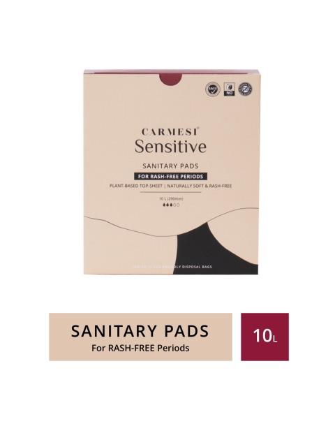 

CARMESI 10-Pieces Large Rash-Free Sanitary Pads, White