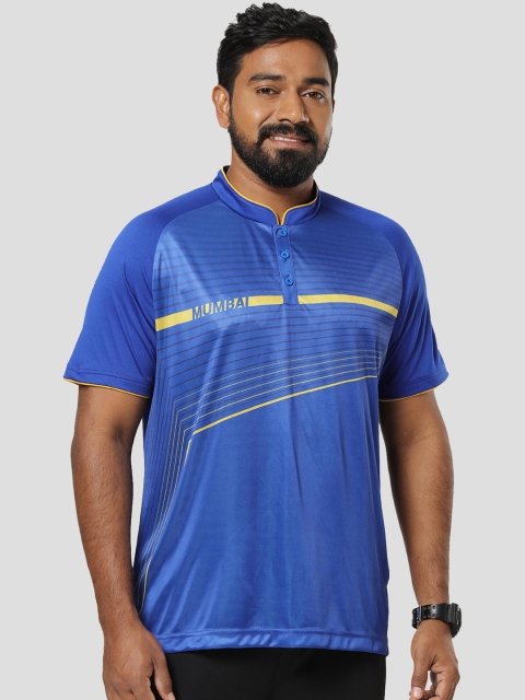 

FLX By Decathlon Men Blue Printed Polo Collar T-shirt