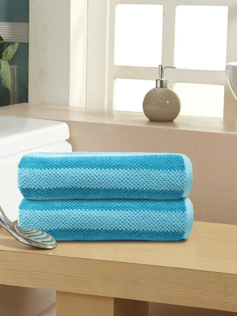 

Trident Set Of 2 Blue Striped 500 GSM Bath Towel