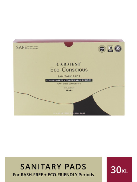

CARMESI White Eco-Conscious Sanitary Pads 30 XL