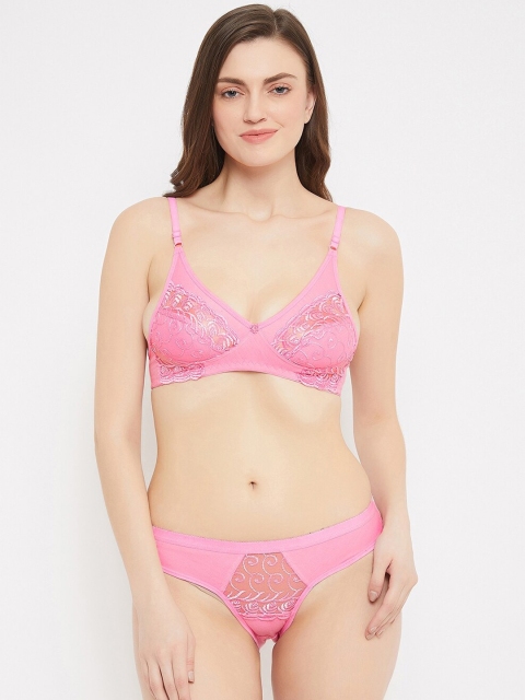 

Aliza Pink Lacy Lingerie Set SET_PINK.30_451784