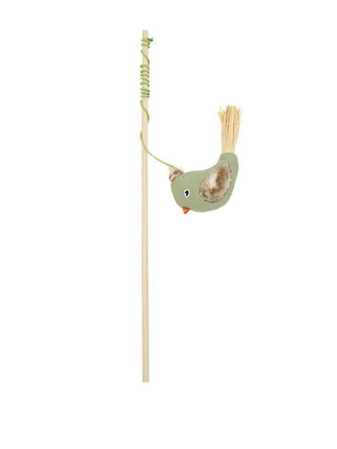 

HUFT Green Meow Monsters Bird Wand Cat Toy
