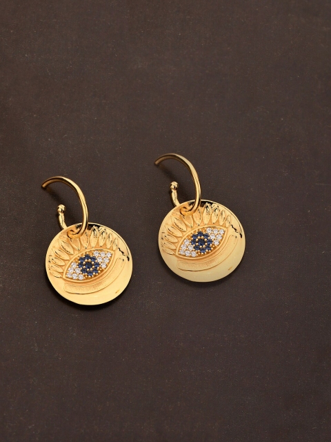 

TALISMAN Gold-Toned Contemporary Hoop Earrings