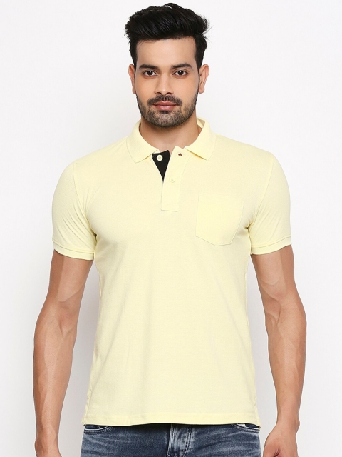 

Integriti Men Yellow Solid Polo Collar T-shirt