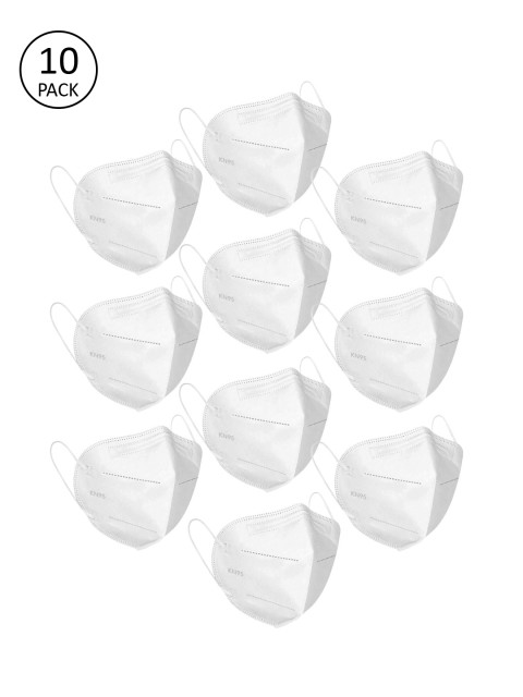 

OOMPH Unisex Pack Of 10 White 5-Ply KN95 Protective Mask
