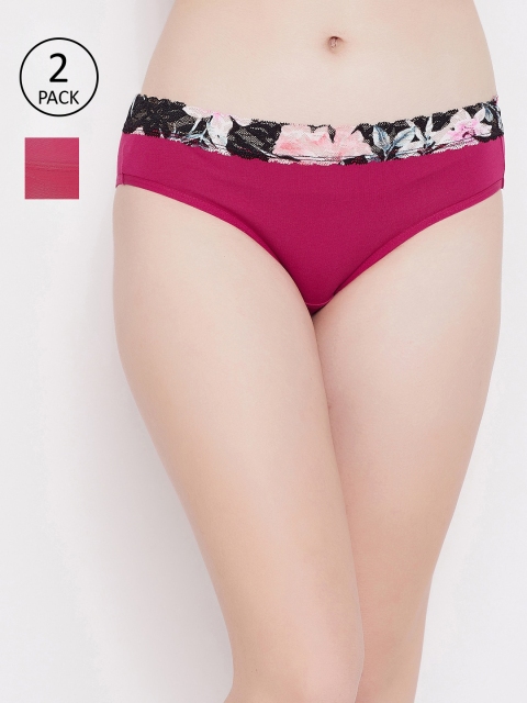 

Clovia Women Pack Of 2 Assorted Sustainable Bikini Briefs COMPNC842