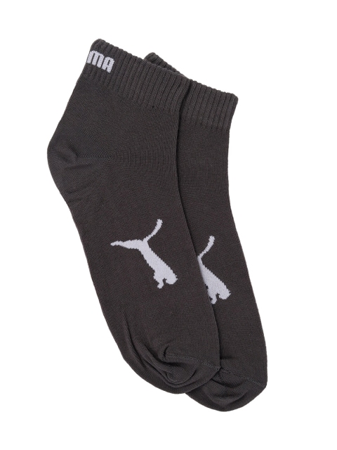 

Puma Unisex Brown & Black Solid Ankle-Length Socks