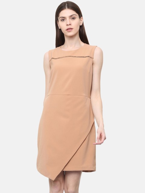 

Allen Solly Woman Beige Solid Sheath Dress