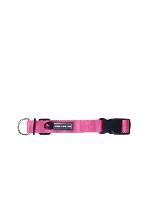 

Heads Up For Tails Pink Solid Classic Nylon Dog Collar