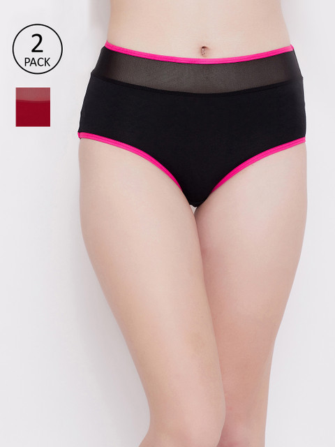 

Clovia Women Pack of 2 Assorted Sustainable Hipster Briefs COMPNC805