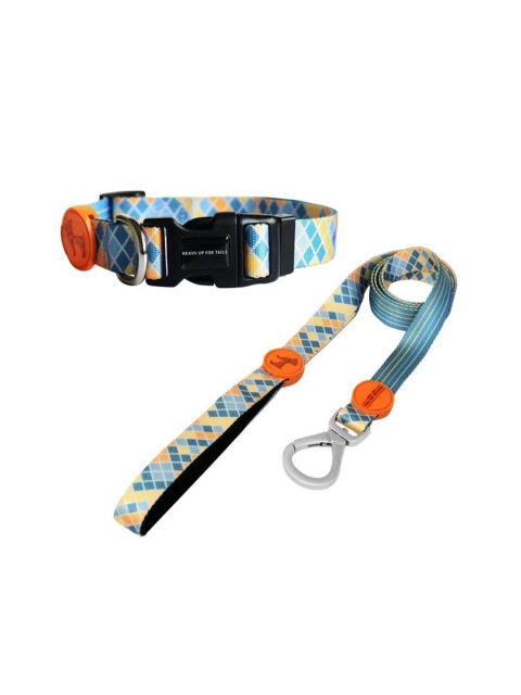 

Heads Up For Tails Multicoloured Chaser Dog Collar & Leash Set, Multi