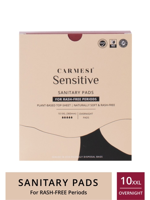 

CARMESI Pack of 10 XXL Sensitive Sanitary Pads, White