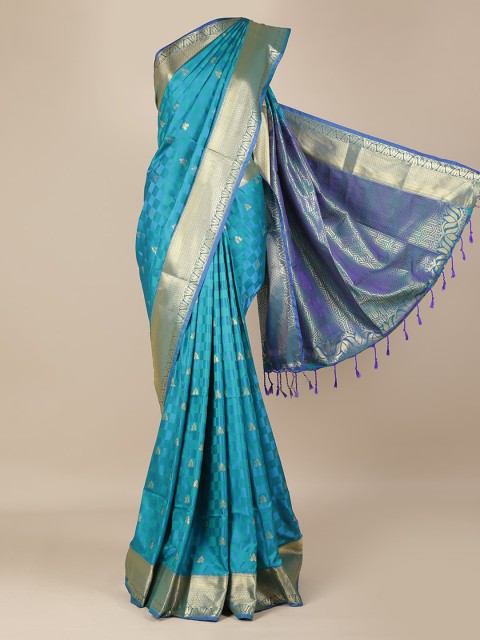 

Pothys Blue Woven Design Art Silk Saree
