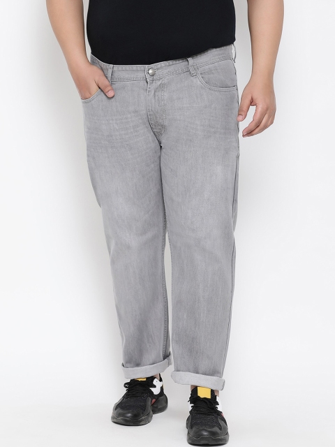 

FEVER Men Grey Straight Fit Mid-Rise Low Distress Jeans