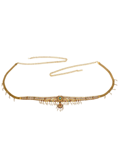 

Alankruthi Gold-Toned Mango Flower Design Kamarbandh Waist Chain Saree Accessories