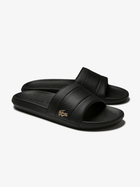

Lacoste Men Black Solid Sliders