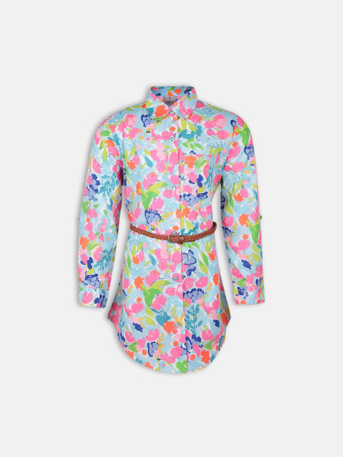 

Oxolloxo Girls Blue & Pink Printed Tunic