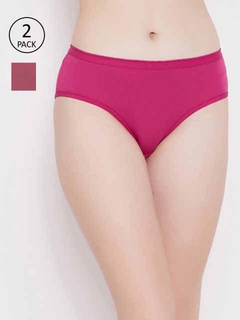 

Clovia Women Pack Of 2 Assorted Hipster Briefs-COMPNC815M