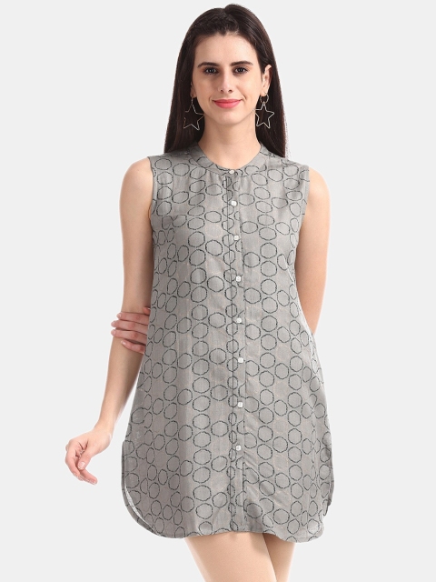 

Bronz Women Grey Printed Tunic