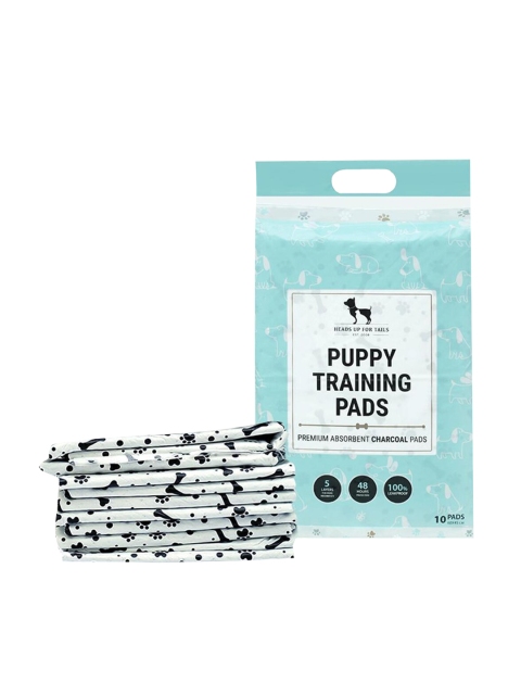 

Heads Up For Tails Pack of 50 Charcoal Puppy Training Pads, Off white