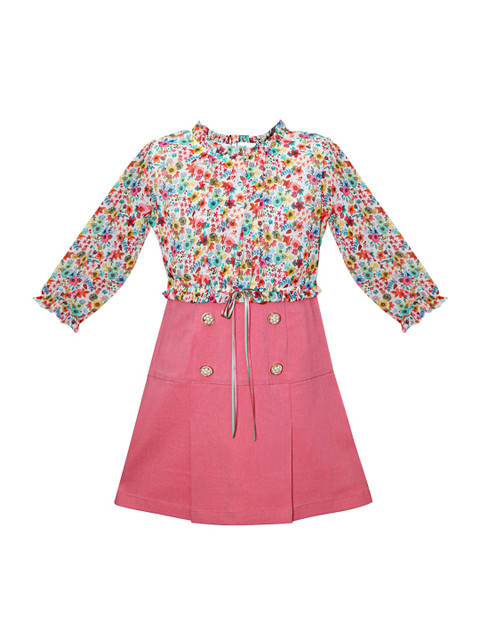 

Daffodils GIRLS WEAR Girls Pink Printed A-Line Dress