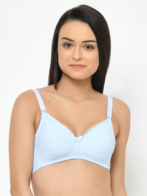 

Cosmo Lady Blue Printed Non-Wired Non Padded Maternity Bra 083906