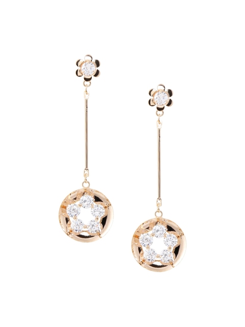 

Foxy Sperks Gold-Toned Contemporary Drop Earrings