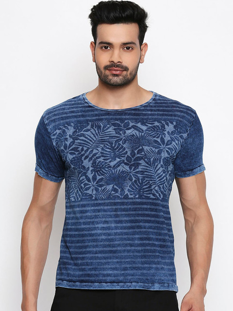 

Lawman pg3 Men Blue Printed Round Neck T-shirt