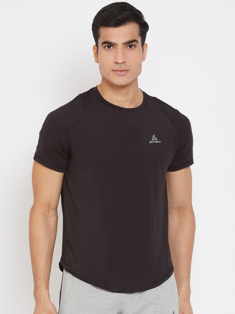 

Athleto Men Brown Solid Round Neck T-shirt