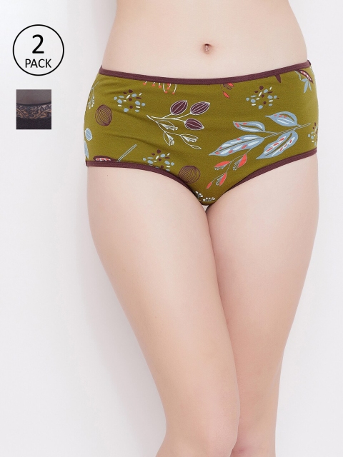 

Clovia Women Pack Of 2 Assorted Sustainable Hipster Briefs COMPNC821