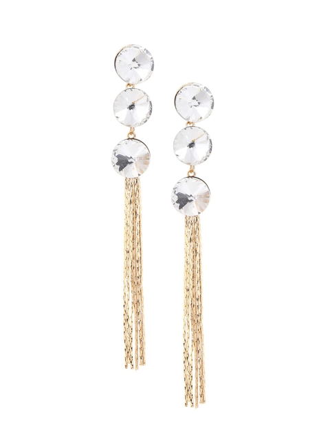 

Foxy Sperks Gold-Toned Contemporary Drop Earrings