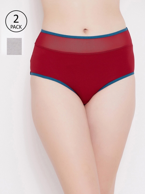 

Clovia Women Pack of 2 Assorted Hipster Briefs COMPNC804S