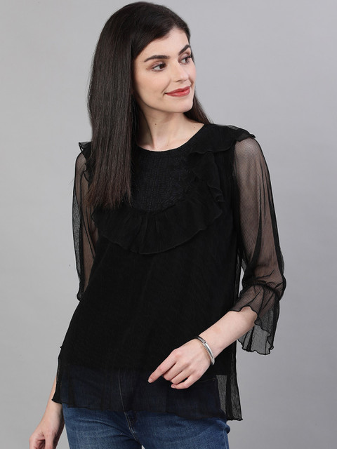

Ishin Women Black Solid Top