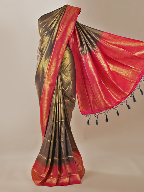 

Pothys Navy Blue Woven Design Saree