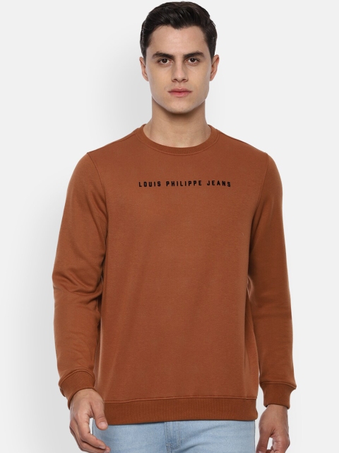

Louis Philippe Jeans Men Brown Solid Cotton Sweatshirt
