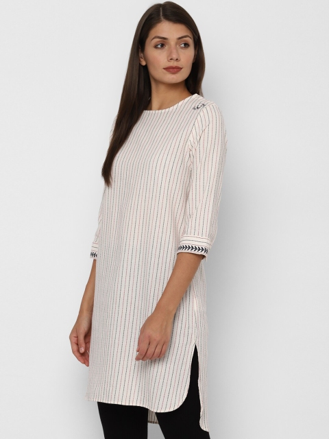 

Allen Solly Woman Women Off-White & Red Striped Tunic