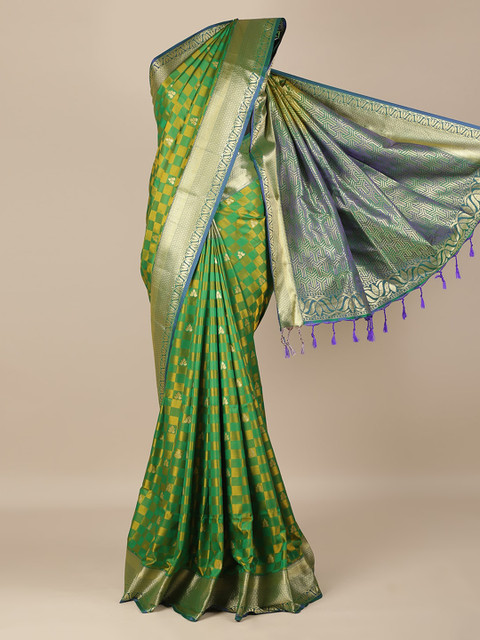

Pothys Green & Yellow Art Silk Printed Saree