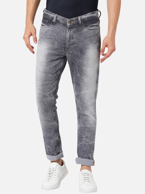 

MARCA Disati Men Grey Slim Fit Mid-Rise Mildly Distressed Jeans