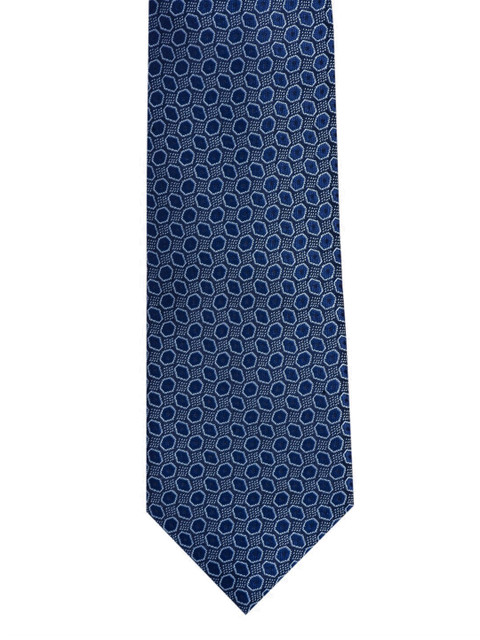 

BuckleUp Blue Woven Design Broad Tie