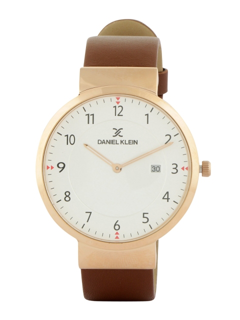 

Daniel Klein Men White & Brown Analogue Watch DK11770